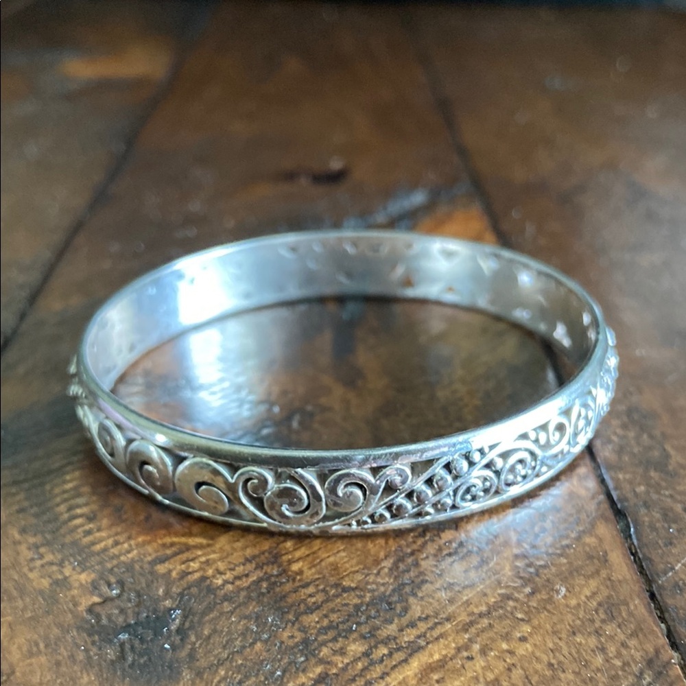 Brighton Vintage Silver Scrolling Design Bracelet